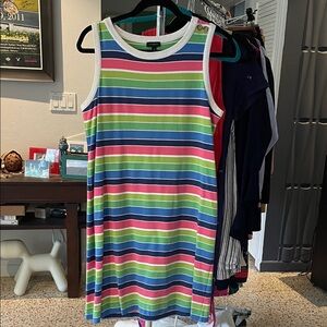 Talbots Colorful Striped Casual Dress